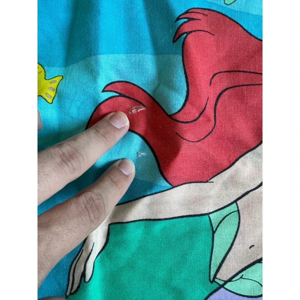 Vintage Disney The Little Mermaid Standard Pillowcase Ariel Kidcore Girlhood 90s